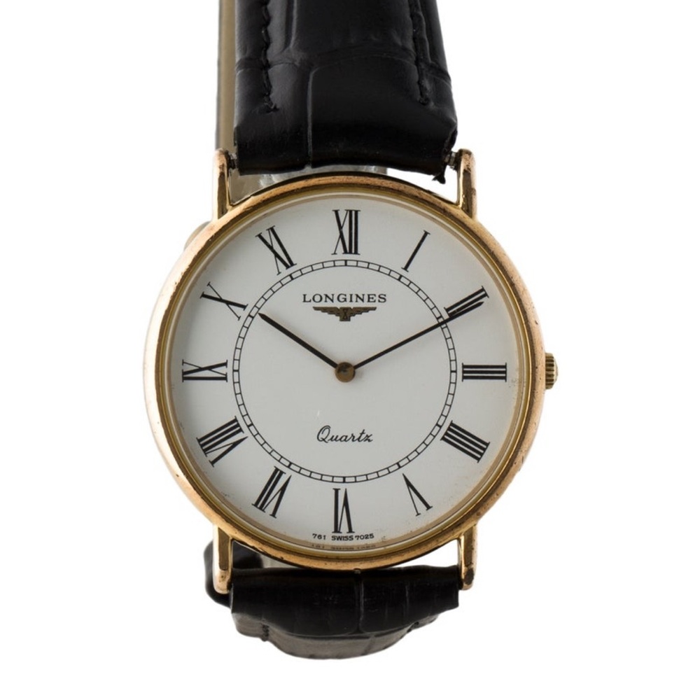 Longines Gold and Black Quartz Watch